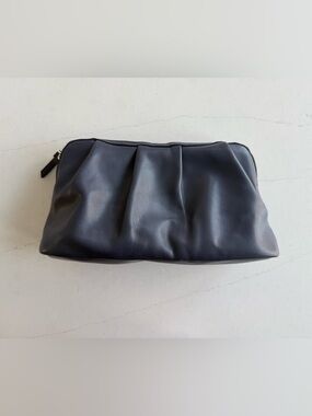 Mark & Graham Bella Ruched Pouch | Navy | Large